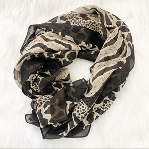 Animal print scarf light weight 20X64